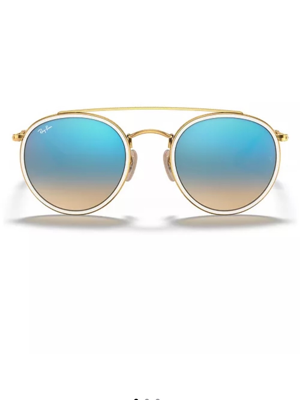 Ray-Ban Arista Gold Sunglasses RB3647N ROUND DOUBLE BRIDGE